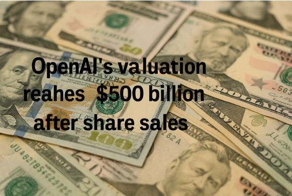 OpenAI’s Valuation Hits $500 Billion After Major Share Sale — What It Means